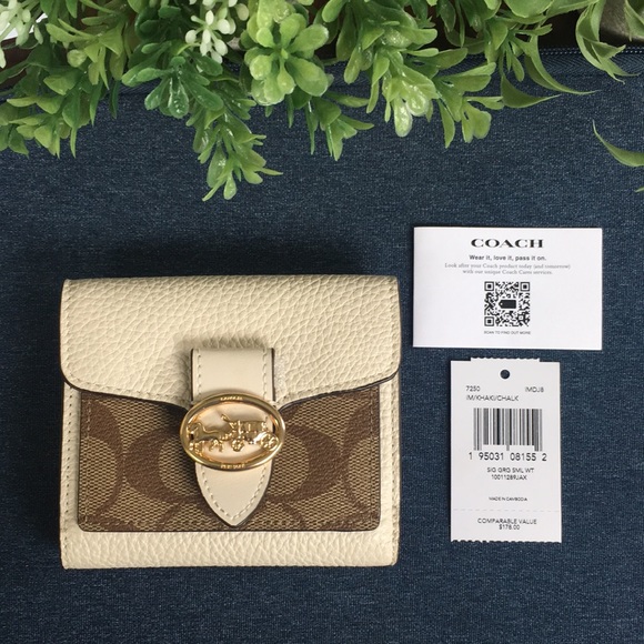 🛍HP🛍 Coach Women’s Wallet Beige Tan Brown Golden Chariot NWT Cash Card pockets - Picture 11 of 11